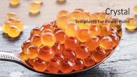  Presentation with graphite - Amazing slide deck having red caviar on gray graphite backdrop and a yellow colored foreground