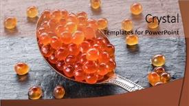  Presentation with graphite - Amazing slide deck having red caviar on gray graphite backdrop and a coral colored foreground