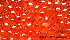  Presentation with caviar - PPT theme with red-caviar-texture background and a red colored foreground