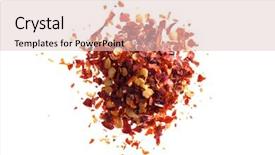  Presentation with chili - PPT theme featuring red cayenne pepper dried chili background and a lemonade colored foreground