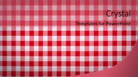  Presentation with tablecloth - Cool new theme with red checkered tablecloth fabric background backdrop and a coral colored foreground