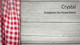  Presentation with tablecloth - Amazing presentation design having red checkered tablecloth on wooden backdrop and a light gray colored foreground