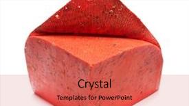  Presentation with red and white rose petals - Beautiful presentation theme featuring red cheese on a white backdrop and a coral colored foreground