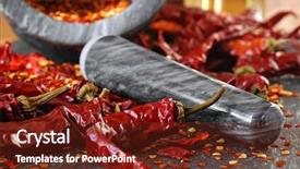  Presentation with artistic - Slide deck with red chili - artistic still life of marble background and a tawny brown colored foreground