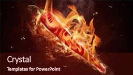  Presentation with chilli - PPT theme with red chili - hot chilli pepper background and a tawny brown colored foreground