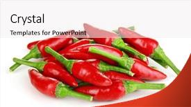  Presentation with peppers - Presentation having red chili - little hot peppers isolated background and a  colored foreground
