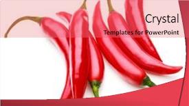  Presentation with red chilly - Slide set featuring red chili or chilli cayenne background and a  colored foreground