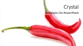  Presentation with red chilly - Slides featuring red chili or chilli cayenne background and a white colored foreground