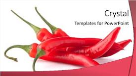  Presentation with chili - Slide set having red chili or chilli pepper background and a white colored foreground