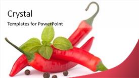  Presentation with chili - Beautiful slide deck featuring red chili or chilli pepper backdrop and a white colored foreground