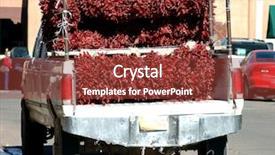  Presentation with hang - Presentation design having red chili pepper ristras hang in a sante fe new mexico window background and a red colored foreground