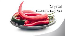  Presentation with peppers - PPT theme with red-chili-peppers-hot-spice background and a white colored foreground