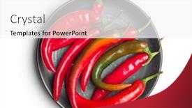  Presentation with chili - Presentation theme featuring red-chili-peppers-hot-spice background and a white colored foreground