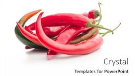  Presentation with peppers - Presentation design enhanced with red-chili-peppers-hot-spice background and a white colored foreground