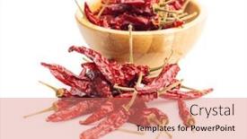  Presentation with chili - PPT theme consisting of red-chili-peppers-isolated background and a coral colored foreground