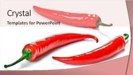  Presentation with peppers - Colorful slides enhanced with red chili peppers backdrop and a lemonade colored foreground