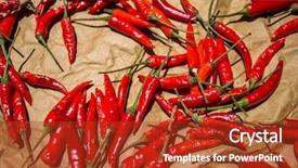  Presentation with red chilli - Audience pleasing presentation theme consisting of red chilli pepper drying in the sun backdrop and a crimson colored foreground