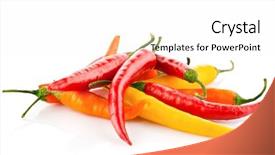  Presentation with red chilli - PPT theme featuring red chilli peppers isolated background and a white colored foreground