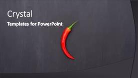  Presentation with red chilli - Presentation having red-chilli-peppers-over-grey background and a dark gray colored foreground