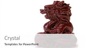  Presentation with chinese dragon - Presentation design having red-chinese-dragon-resin-cast background and a white colored foreground
