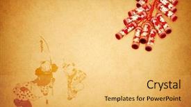  Presentation with fire red - PPT theme having red chinese fire crackers background and a yellow colored foreground