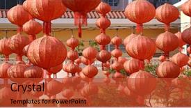  Presentation with lantern - PPT theme having red chinese lantern background and a red colored foreground