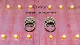  Presentation with china - Amazing presentation design having red-chinese-wooden-door backdrop and a coral colored foreground