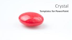  Presentation with white chocolate - Cool new slide set with red-chocolate-sweetmeat-against-white backdrop and a white colored foreground