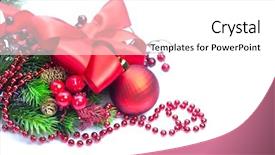  Presentation with design christmas holiday - Presentation consisting of red christmas and new year background and a white colored foreground