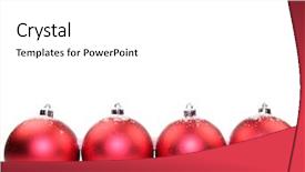  Presentation with white snow - Audience pleasing slides consisting of red christmas balls in snow isolated on white background backdrop and a white colored foreground