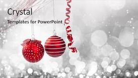  Presentation with sparkling lights - Theme consisting of red christmas balls over sparkling holiday background magic holiday lights merry christmas and a happy new year background and a lemonade colored foreground