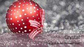  Presentation with sparkling lights - Beautiful PPT theme featuring red christmas balls over sparkling holiday background magic holiday lights merry christmas and a happy new year backdrop and a coral colored foreground