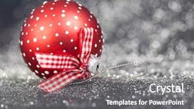  Presentation with sparkling lights - Slides with red christmas balls over sparkling holiday background magic holiday lights merry christmas and a happy new year background and a gray colored foreground