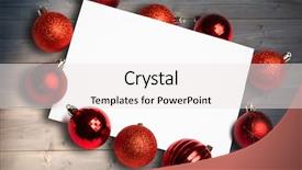  Presentation with bleached - Cool new theme with red christmas baubles surrounding white backdrop and a  colored foreground