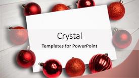  Presentation with christmas red - Cool new presentation theme with red christmas baubles surrounding white backdrop and a  colored foreground