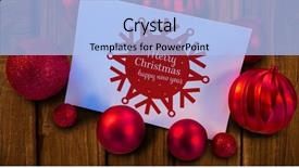  Presentation with bleached - Beautiful slides featuring red christmas baubles surrounding white backdrop and a light blue colored foreground