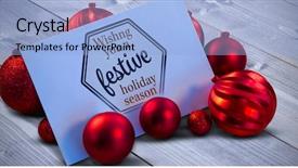  Presentation with bleached - Audience pleasing presentation theme consisting of red christmas baubles surrounding white backdrop and a  colored foreground