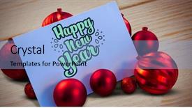  Presentation with bleached - Amazing slides having red christmas baubles surrounding white backdrop and a  colored foreground