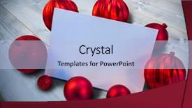  Presentation with christmas red - Cool new presentation theme with red christmas baubles surrounding white backdrop and a  colored foreground