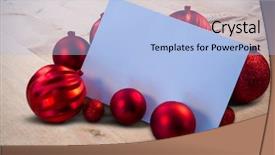  Presentation with bleached - Presentation theme with red christmas baubles surrounding white background and a  colored foreground