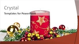  Presentation with chrsitmas - Theme with red-christmas-candle-and-chrsitmas background and a white colored foreground