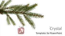  Presentation with christmas red - Beautiful presentation featuring red-christmas-decoration-hanging backdrop and a  colored foreground