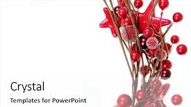  Presentation with christmas borders - Audience pleasing slide deck consisting of red christmas decoration isolated backdrop and a  colored foreground