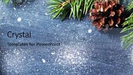  Presentation with blue red and yellow - Cool new slide deck with red christmas decorations on blue backdrop and a  colored foreground