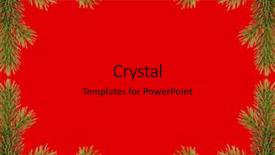  Presentation with christmas red - Audience pleasing theme consisting of red christmas frame from fir backdrop and a black colored foreground