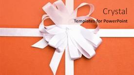  Presentation with christmas red - Presentation theme having red-christmas-gift and a coral colored foreground