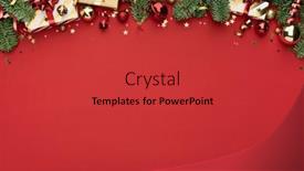  Presentation with christmas red - Theme consisting of red-christmas-or-new-year background and a red colored foreground