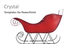  Presentation with christmas red - Presentation theme having red-christmas-sleigh-isolated background and a white colored foreground