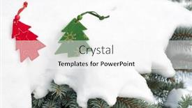  Presentation with snow tree - Presentation theme with red-christmas-tree-toy background and a white colored foreground