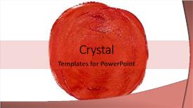  Presentation with meeting red white blue - Slide set featuring red circle isolated on white background and a red colored foreground